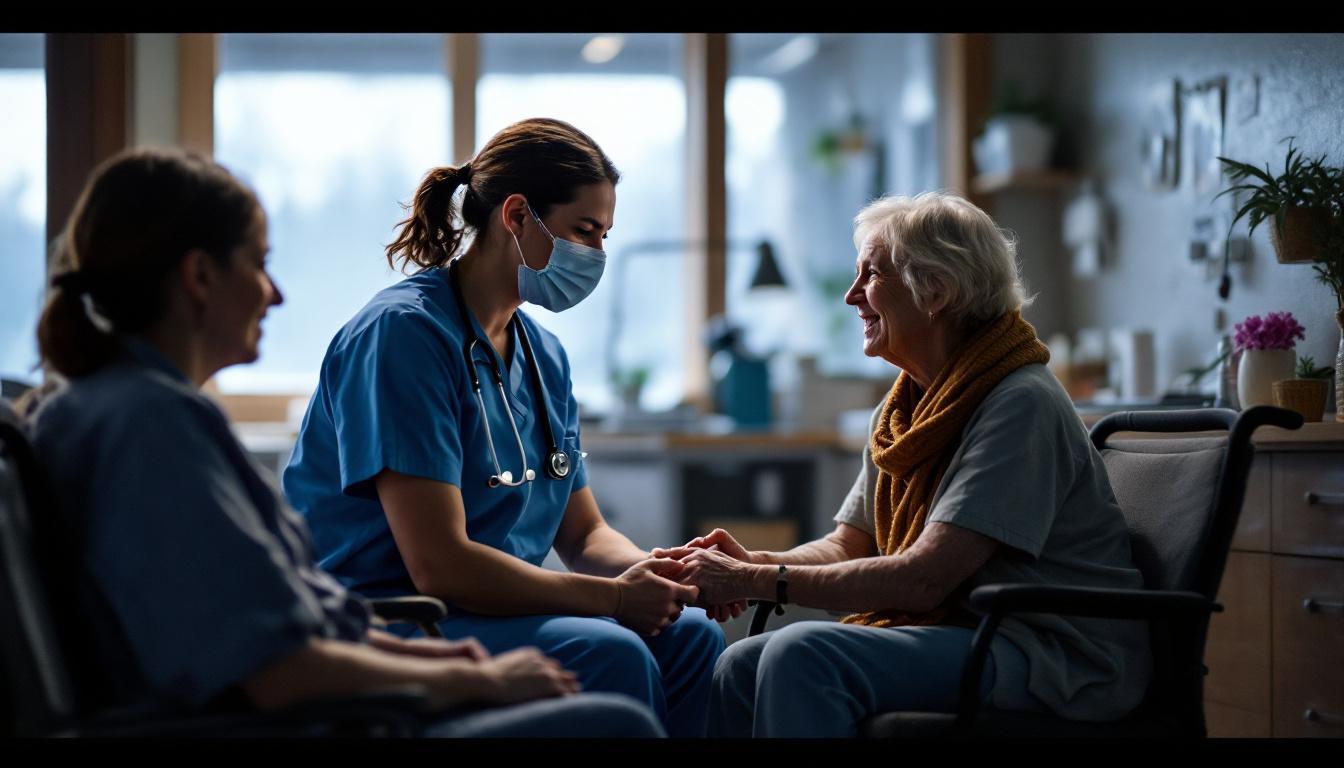 A photograph of a healthcare professional